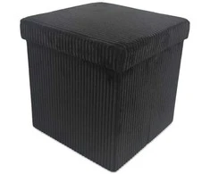 Pufs Domoletti Maeo, juoda, 38 cm x 38 cm x 38 cm