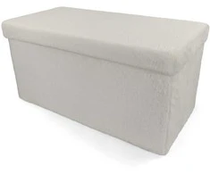 Pufs Domoletti Mateo, balta, 38 cm x 38 cm x 76 cm