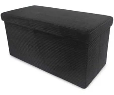 Pufas Domoletti Mateo, juodas, 38 cm x 38 cm x 76 cm