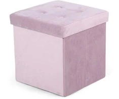 Pufas Domoletti, rožinis, 38 cm x 38 cm x 38 cm