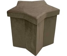 Pufas Domoletti Star HS522-6, kreminės spalvos, 45 cm x 43 cm x 38 cm