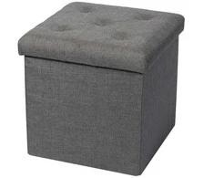 Pufas Domoletti XYF15447BE, pilkas, 38 cm x 38 cm x 37,5 cm
