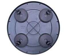 Prosperplast Vazono padėklas MOBILE PLATFORM ROUND, su ratukais, juodos sp., 39 x 4,5 cm
