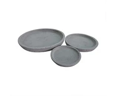 Puķu poda šķīvis Domoletti RP16-516, pelēka krās., 14 cm