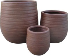 Gėlių vazonas Domoletti LT14664-3S, keramika/molis, rudos spalvos