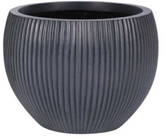 Gėlių vazonas Domoletti LT14764-2S, keramika/molio, antracito spalvos.