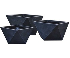 Gėlių vazonas Domoletti LT24405-C, keramika/molis, Ø 44 cm, antracito spalvos