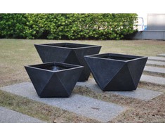 Gėlių vazonas Domoletti LT24405-C, keramika/molis, Ø 44 cm, antracito spalvos
