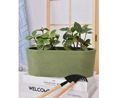 Greenship Gėlių vazonas Domoletti M-18C32, žydras, 32 cm x 16 cm, žalias