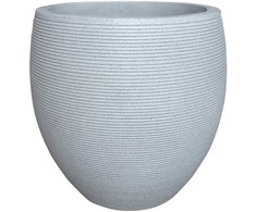 Gėlių vazonas Domoletti RP17-695, keramika/cementas, baltos spalvos