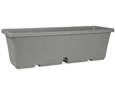 Puķu pods Domoletti TBTISB40-125, plastmasa, 40 cm x 17 cm, pelēka krās.