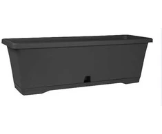 Puķu pods Domoletti TBTISB50-120, plastmasa, 50 cm x 17 cm, pelēka krās.