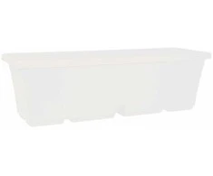 Puķu pods Domoletti TBTISB60-110, plastmasa, 60 cm x 17 cm, balta krās.