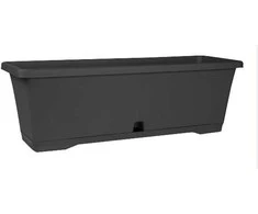 Puķu pods Domoletti TBTISB60-120, plastmasa, 60 cm x 17 cm, pelēka krās.