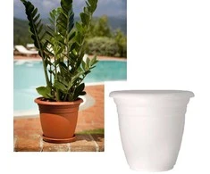 Puķu pods Domoletti TE000018-110, plastmasa, balta krās.