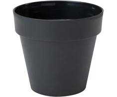 FORM PLASTIC Plastikinis vazonas IBIZA SOFT MAT 4150-014, juodas, Ø22 cm
