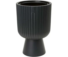 FORM PLASTIC Gėlių vazono forma plastikinė KELI MIKA 5130-014, plastikas, antracito spalvos