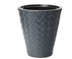 Gėlių vazonas Form Plastic Makata 2800, plastikinis, tamsiai pilkas