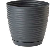 Gėlių vazonas Form Plastic Petit 3030, plastikinis, pilkos spalvos.