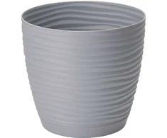 Puķu pods Form Plastic Sahara Petit 3040-040, plastmasa, pelēka krās.