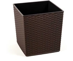 Lamela Gėlių vazonas Juka Rattan Tamsiai rudas 310x300x300mm