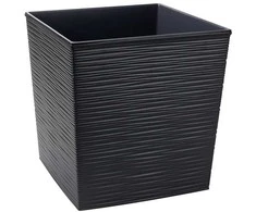 Gėlių vazonas Lamela 600-50, plastikinis, pilkos spalvos.