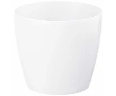 Gėlių vazonas Lamela Magnolia 753-05, plastikinis, baltas