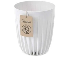 Gėlių vazonas Lamela Mira 907-05, plastikinis, baltas
