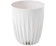 Gėlių vazonas Lamela Mira 908-05, plastikinis, baltas
