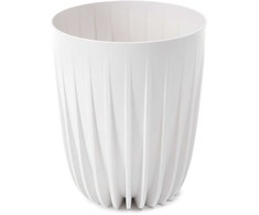 Gėlių vazonas Lamela Mira 914-05, plastmasinis, baltas