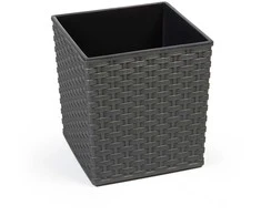 Lamela Plastikinis vazonas Juka Rattan, 40 x 40 cm