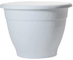 Gėlių vazonas Plasticotto, plastikinis, baltos spalvos.