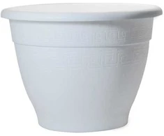 Gėlių vazonas Plasticotto, plastikinis, baltos spalvos.