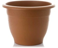Gėlių vazonas Plasticotto, plastikinis, rudos spalvos.