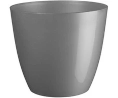 Gėlių vazonas Plastkon Ella 4111488084, plastikinis, sidabrinės spalvos.