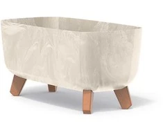 Gėlių vazonas Prosperplast Gracia DGCL400E-CY700, plastikinis, 39 cm x 19,5 cm, smėlio spalvos