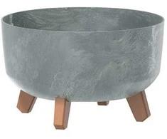 Vazonas PROSPERPLAST Gracia Low Betono sp. 6,8l