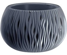 Gėlių vazonas Prosperplast Sandy Bowl DSK180, plastikinis, pilkos spalvos.