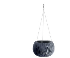 Gėlių vazonas Prosperplast Sandy Bowl DSK290, plastikinis, pilkos spalvos.