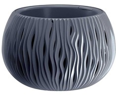 Gėlių vazonas Prosperplast Sandy Bowl DSK290, plastikinis, pilkos spalvos.