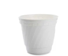 Gėlių vazonas Uniplastex Barok UDB22, plastikinis, baltos spalvos.