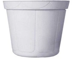 Gėlių vazonas Uniplastex Classic UDC14, plastikinis, baltos spalvos.