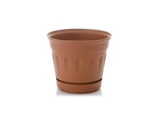 Plastikinis vazonas su lėkšte Uniplastex Primavera, Ø17 cm