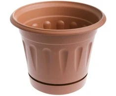 Plastikinis vazonas su lėkšte Uniplastex Primavera, Ø22 cm