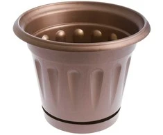 Plastikinis vazonas su lėkšte Uniplastex Primavera, Ø26 cm