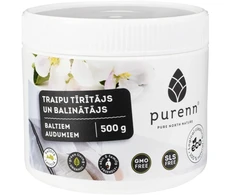 Ekologiški dėmių valymo milteliai Purenn 500g baltiems skalbiniams