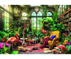 Dėlionė Clementoni Greenhouse Library 39936, 70 cm x 50 cm, 1000 vnt.