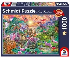 Dėlionė Puzle Schmidt Enchanted Dragon Land 110003, 49.3 cm x 69.3 cm, 1000 gab., daudzkrāsaina