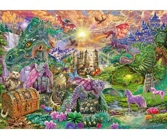 Dėlionė Puzle Schmidt Enchanted Dragon Land 110003, 49.3 cm x 69.3 cm, 1000 gab., daudzkrāsaina