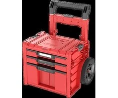 Įrankių dėžė Qbrick System PRO Cart 2.0 Plus Ultra HD Custom, raudonos spalvos, stalčių skaičius: 3